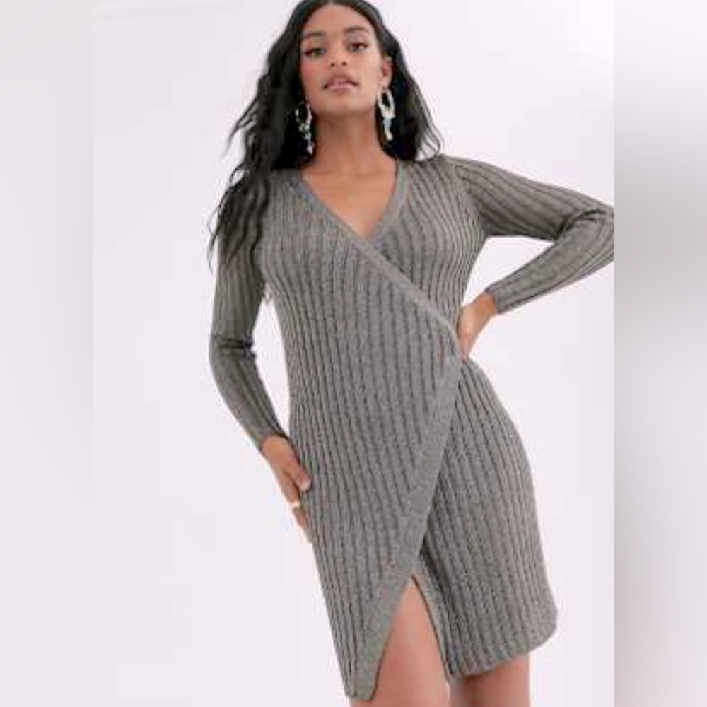 ASOS Metallic Wrap Dress